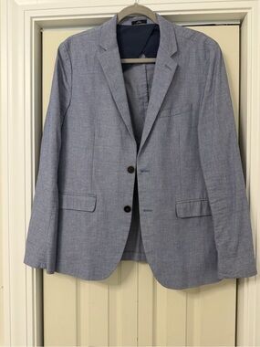 Light Blue Casual Sport Coat - Modern Two-Button Blazer